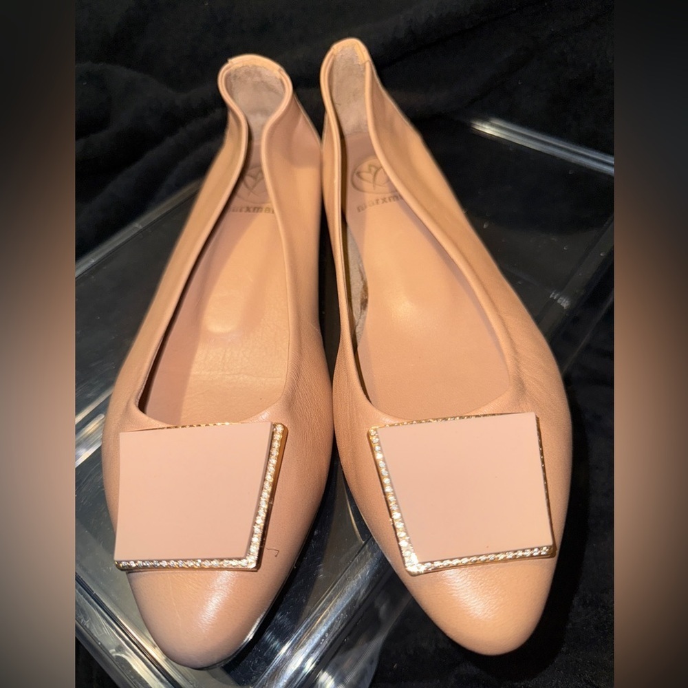MARXMARIN WOMEN'S BALLET FLATS with Gold Detail - Picture 10 of 11
